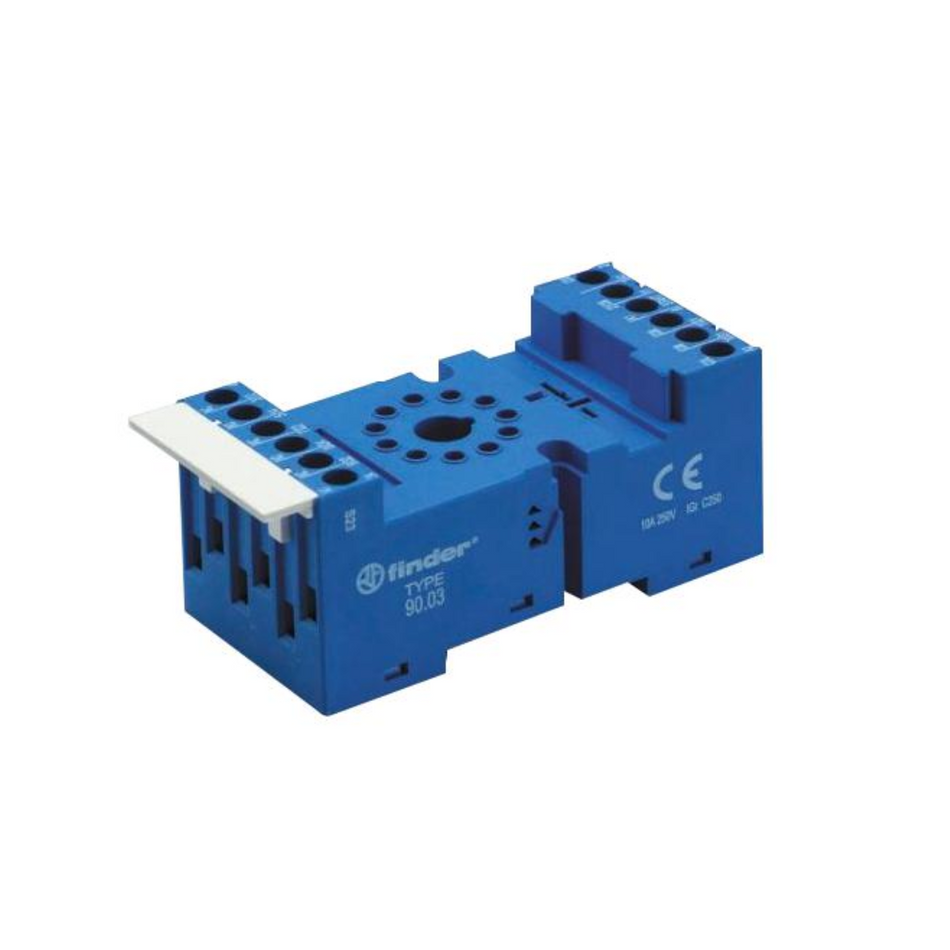 Finder Terminal DIN Socket Blue 90.02SMA