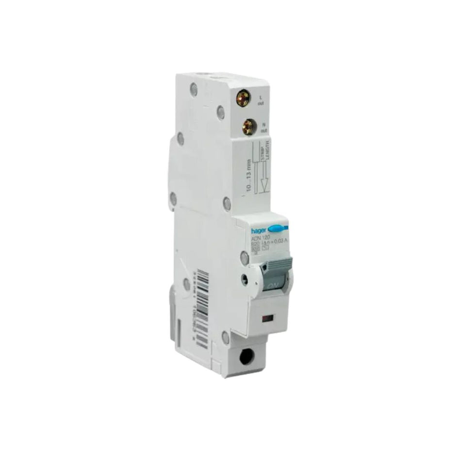 Hager ADN110 RCBO 10A 30mA 6kA