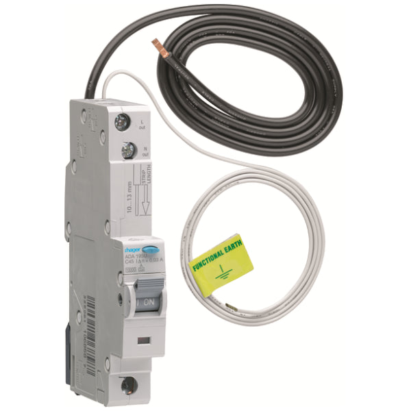 Hager ADA195U RCBO 45A 30mA 10kA