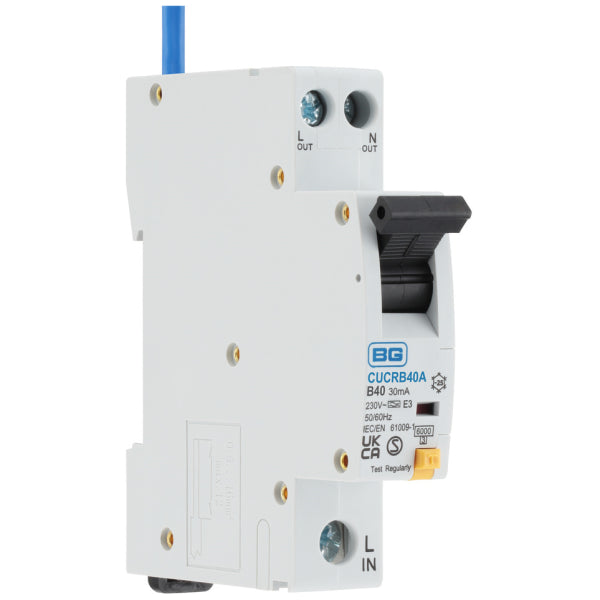 BG CUCRB40A-01 Comp RCBO Type A B Curve