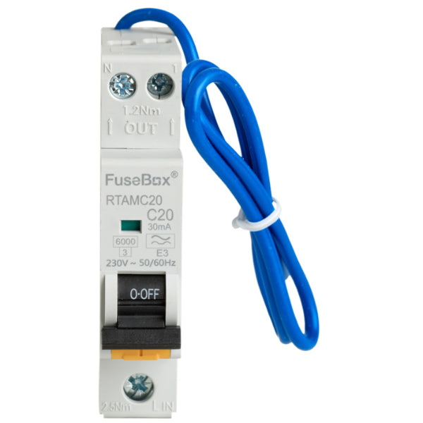 FuseBox RTAMC20 Mini RCBO 20A 30mA 6kA