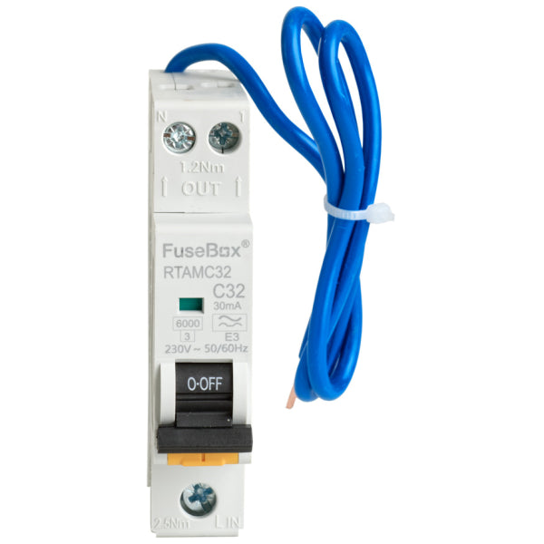 FuseBox RTAMC32 Mini RCBO 32A 30mA 6kA