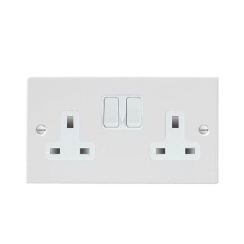 Hamln 80SS2WH-W Switched Socket 2G 13A