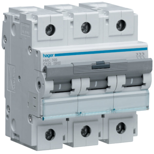 Hager HMC399T MCB TP Type C 125A 15kA